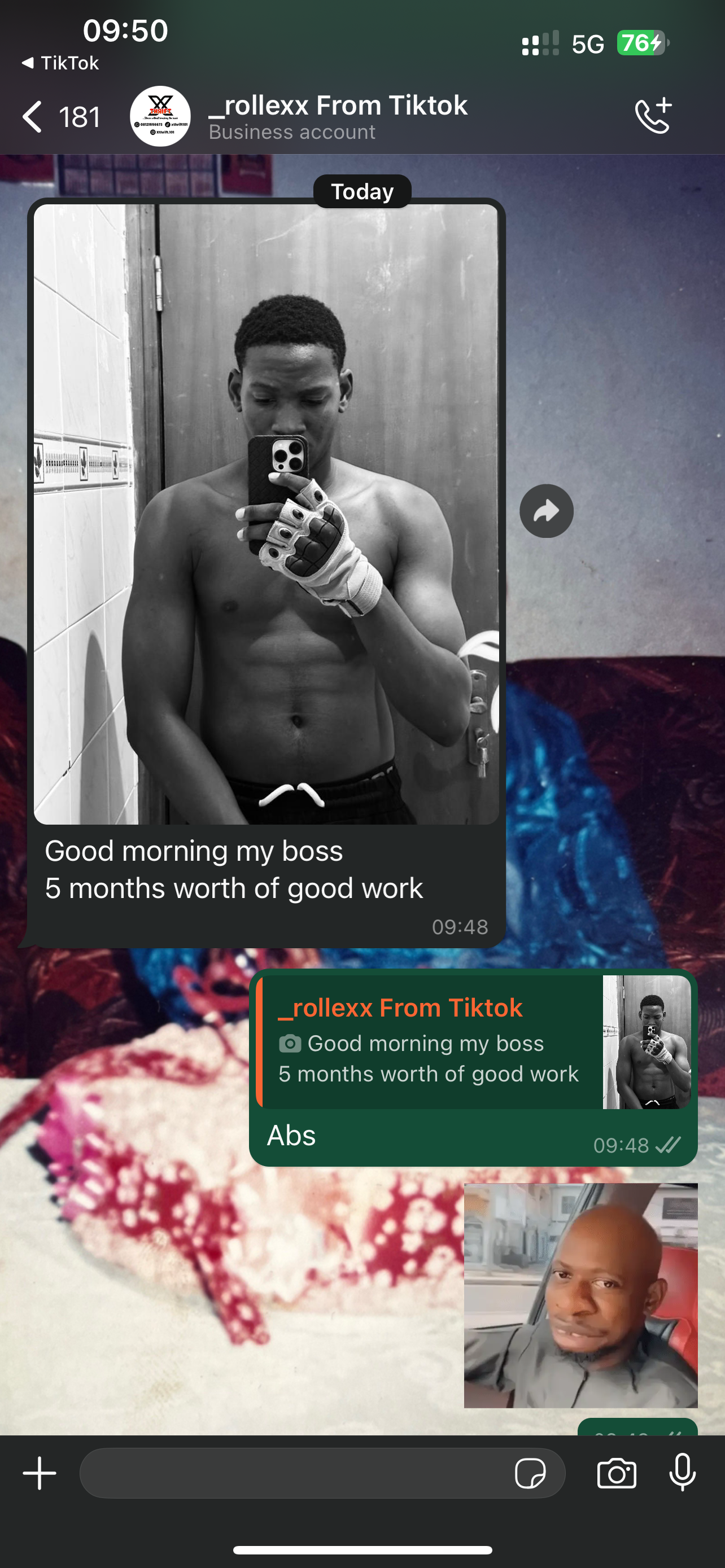 WhatsApp testimonial